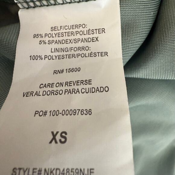 Rewind Womens Babydoll Empire Waist Velvet Mini Olive Green Velvet Dress XS - Picture 11 of 12